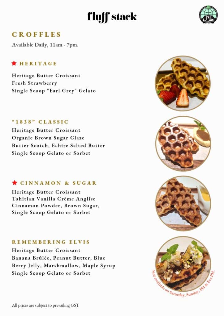 Fluff Stack Menu & Prices List Singapore 2025