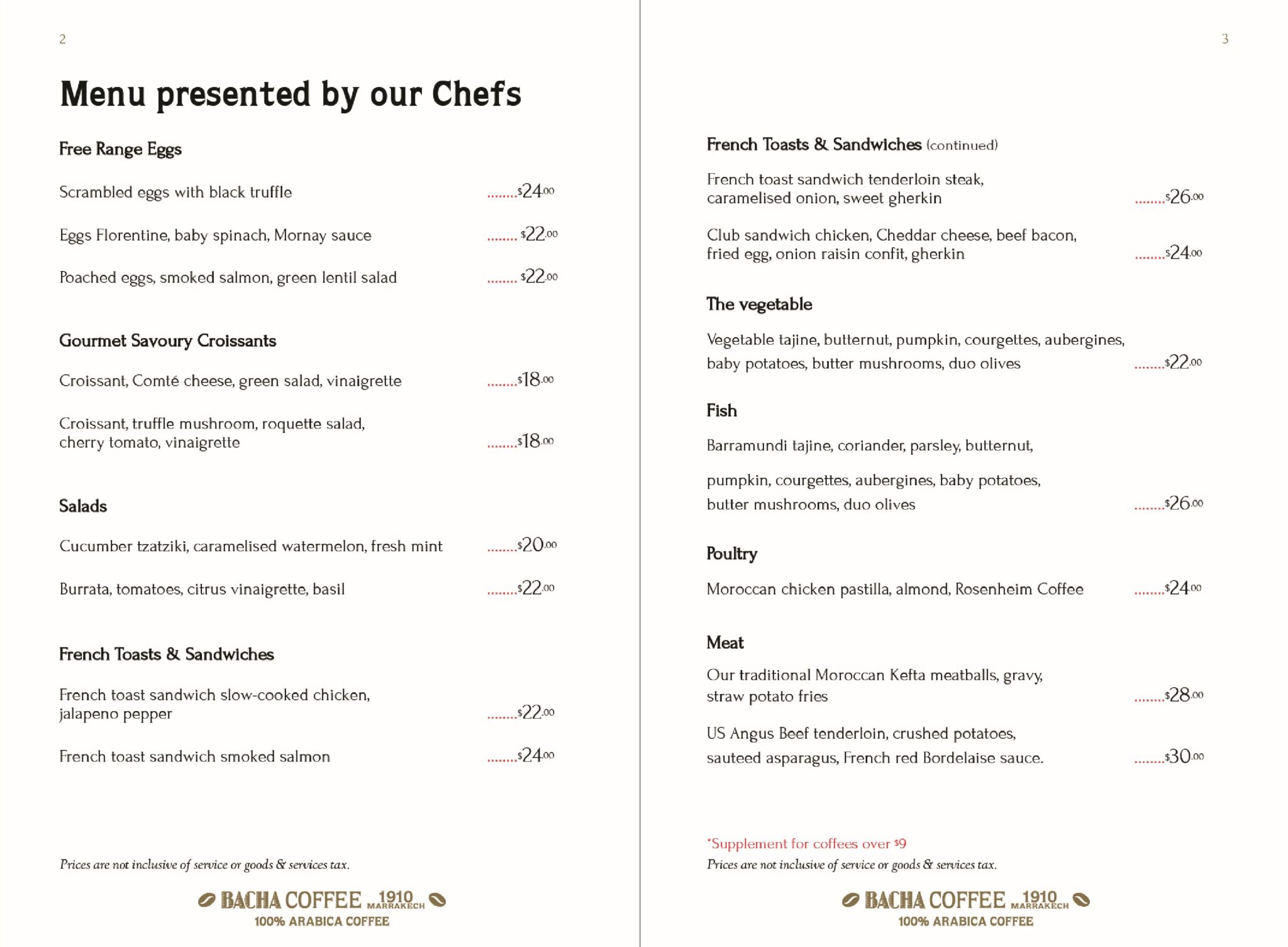 Matari Menu Bacha Coffee Menu & Prices List Singapore 2026